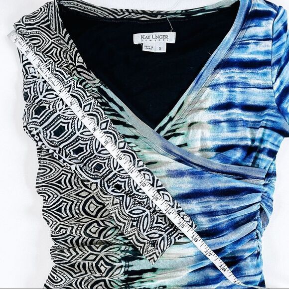 Kay Unger Ruched Wrap Dress - Picture 7 of 9